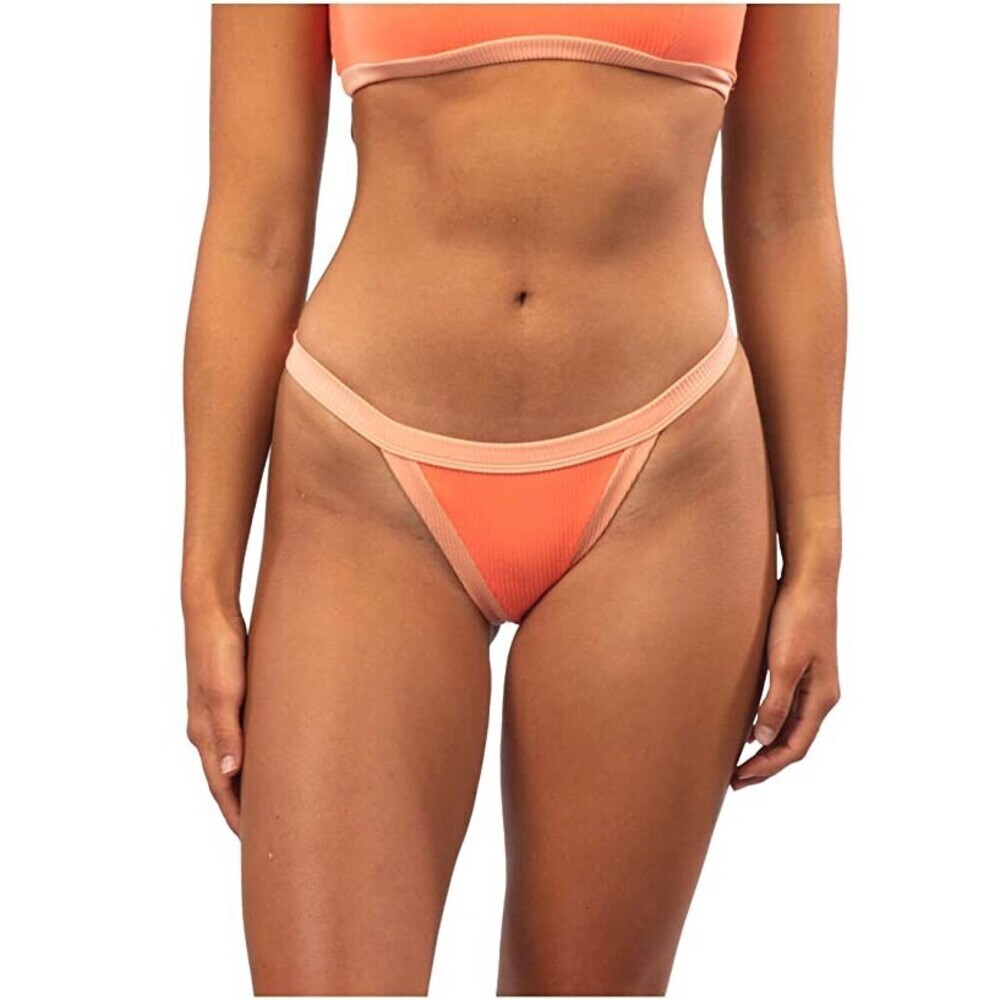 Rip Curl Underwear Women's XS Coral Havana Solid Banded Skimpy Bikini ERK2
